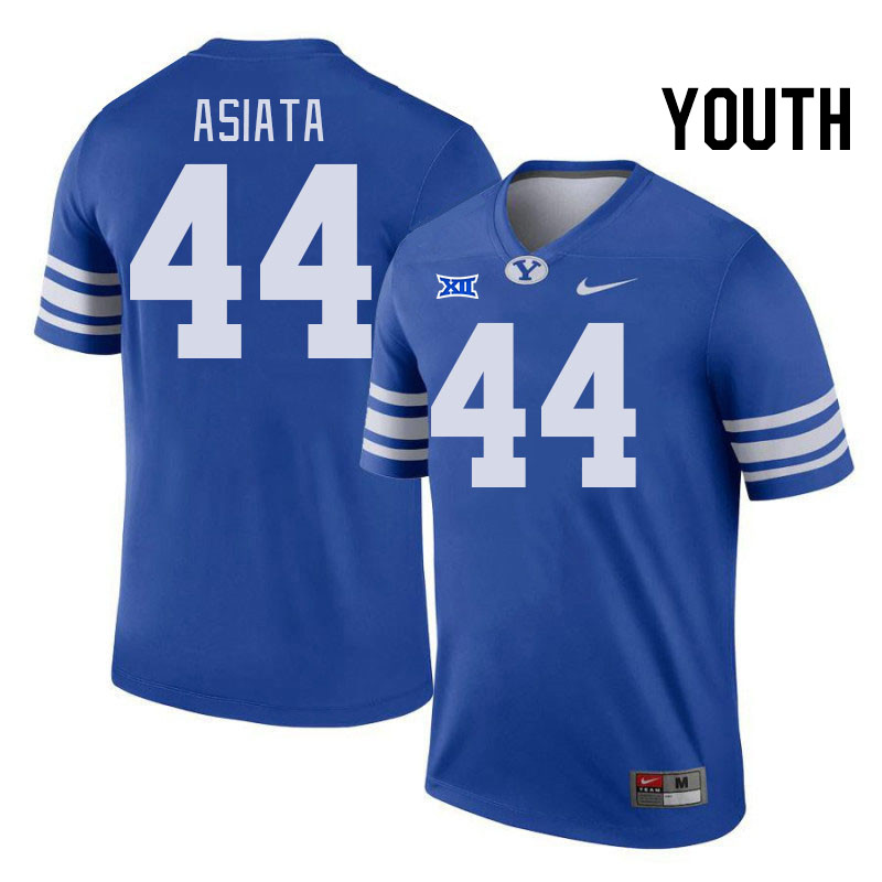 Youth #44 Ephraim Asiata BYU Cougars College Football Jerseys Stitched Sale-Royal